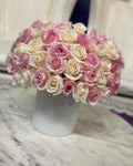 Pink & Ivory Roses Box
